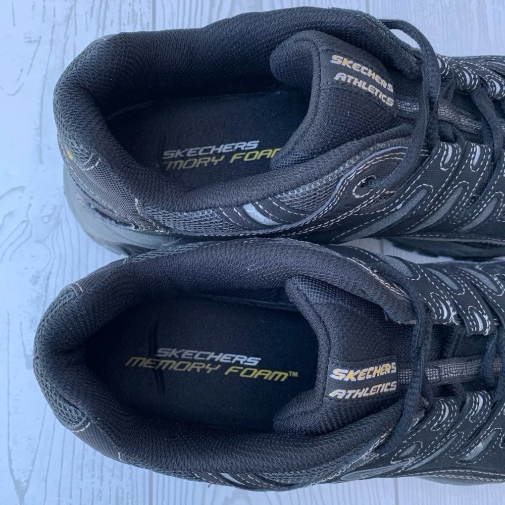 Skechers Men's After Burn 50125 Lace-Up Sneakers Shoes Black/Gray Size 12 - Picture 10 of 13